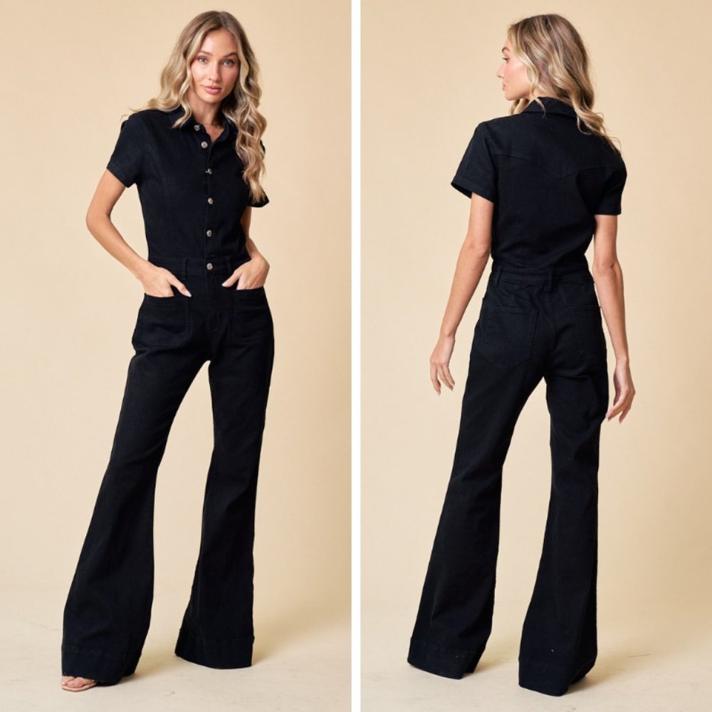 Black Flare Jumpsuit
